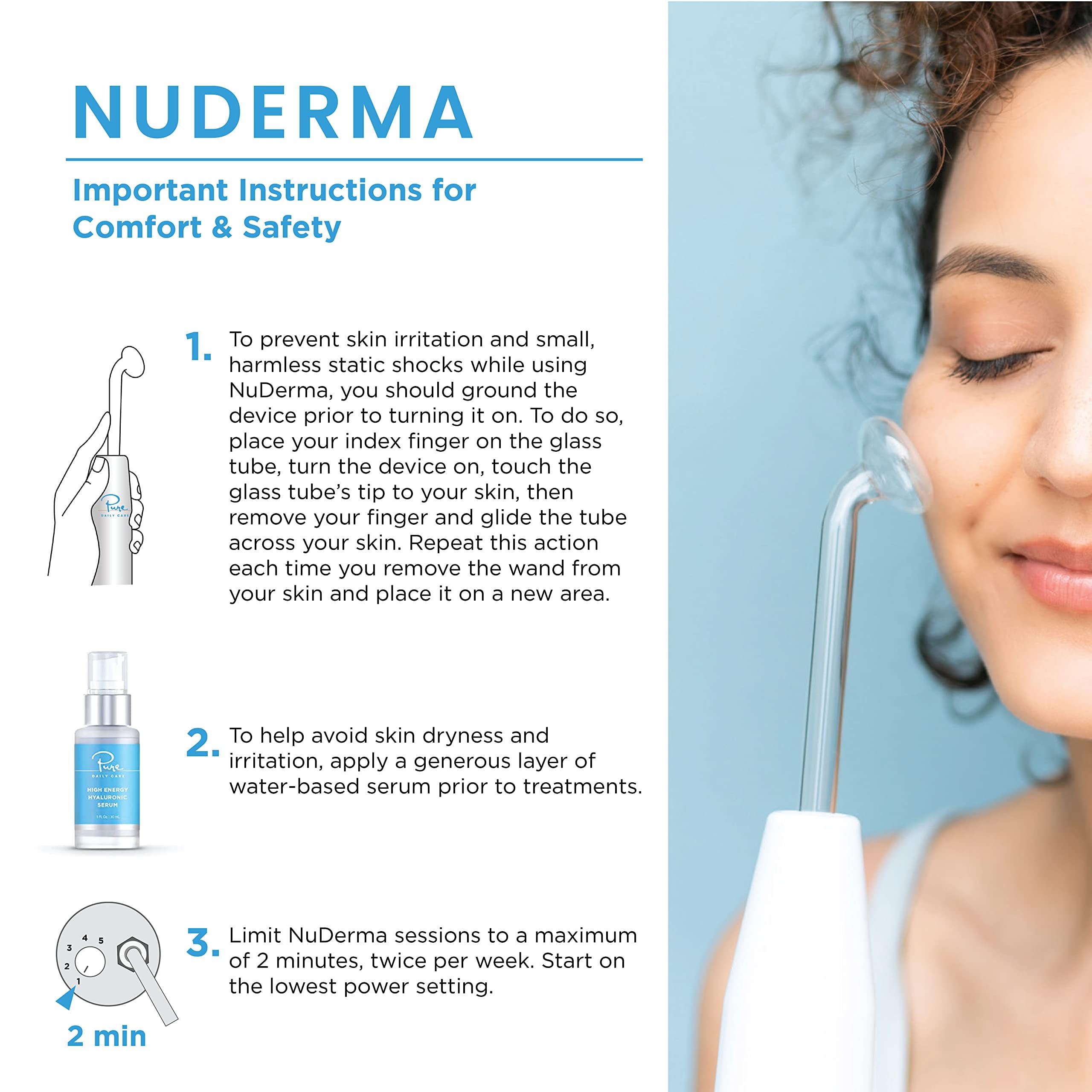 Pure Daily Care NuDerma peine con tungsteno para cuero cabelludo, mejora energía y masaje