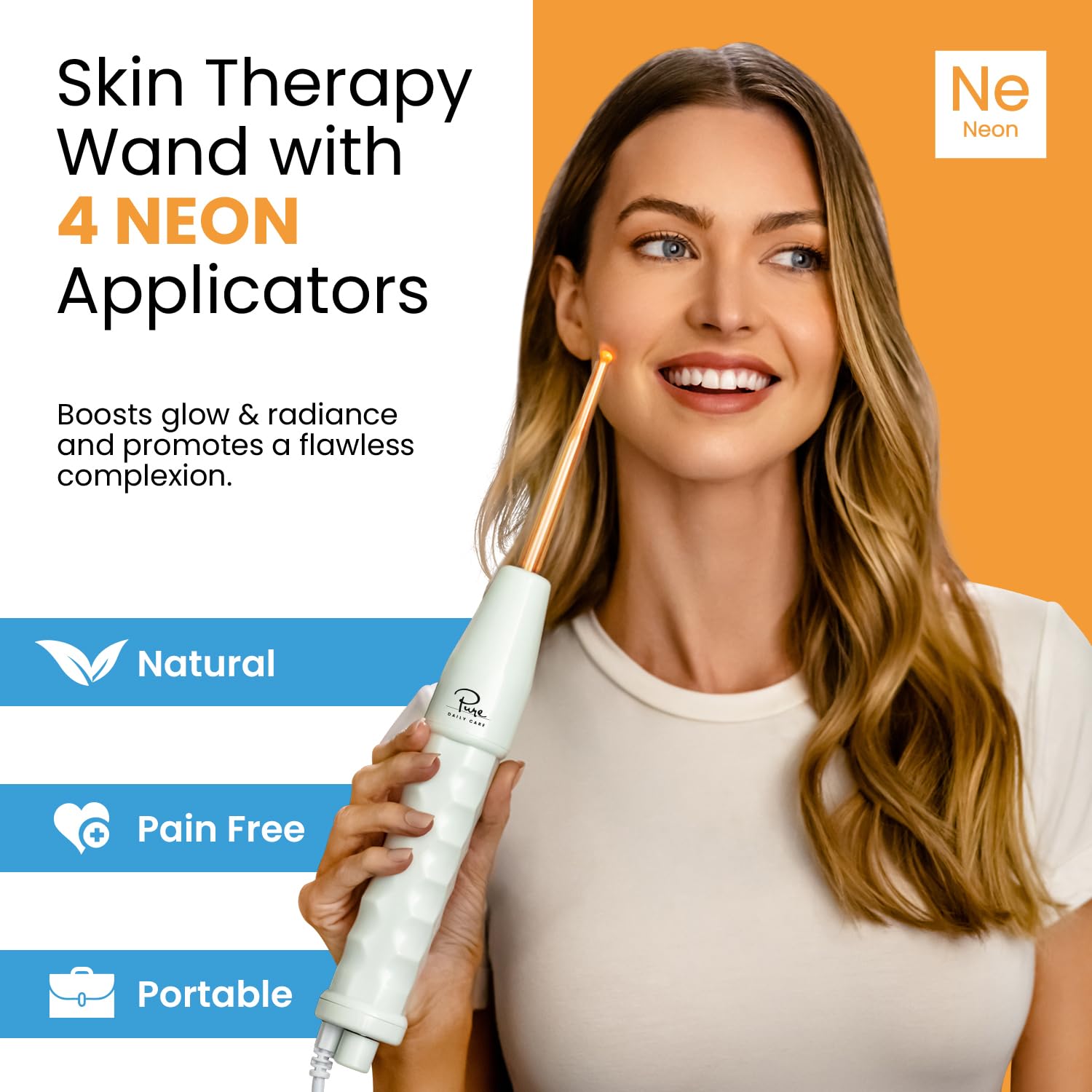 Pure Daily Care NuDerma spot wand detail highlighting precision for targeted fine-line care