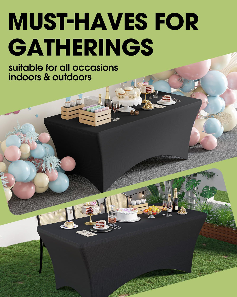 Pureegg outdoor party lifestyle setting showing professional look and easy cleanup