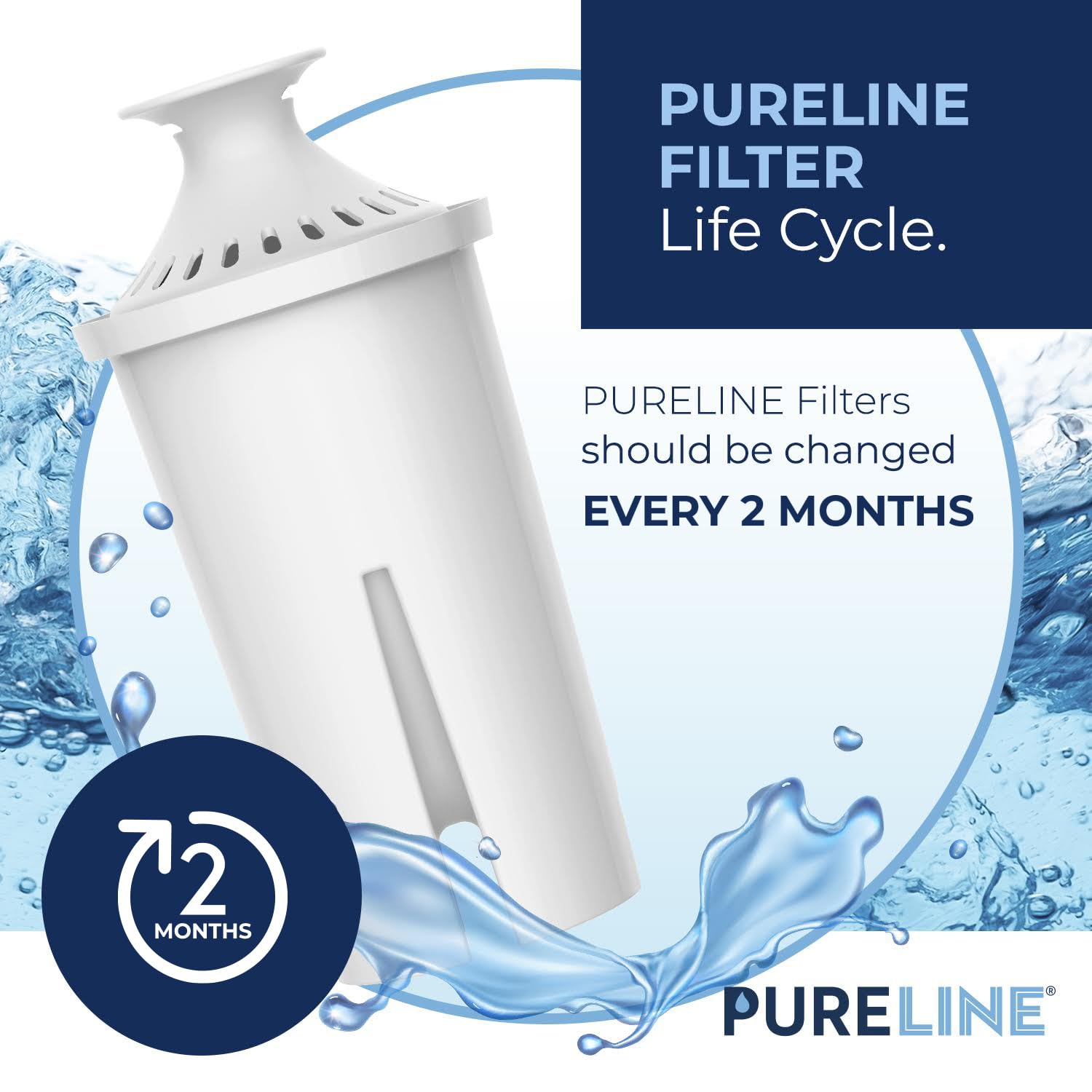 PURELINE primer plano del cartucho con textura para mejor filtración