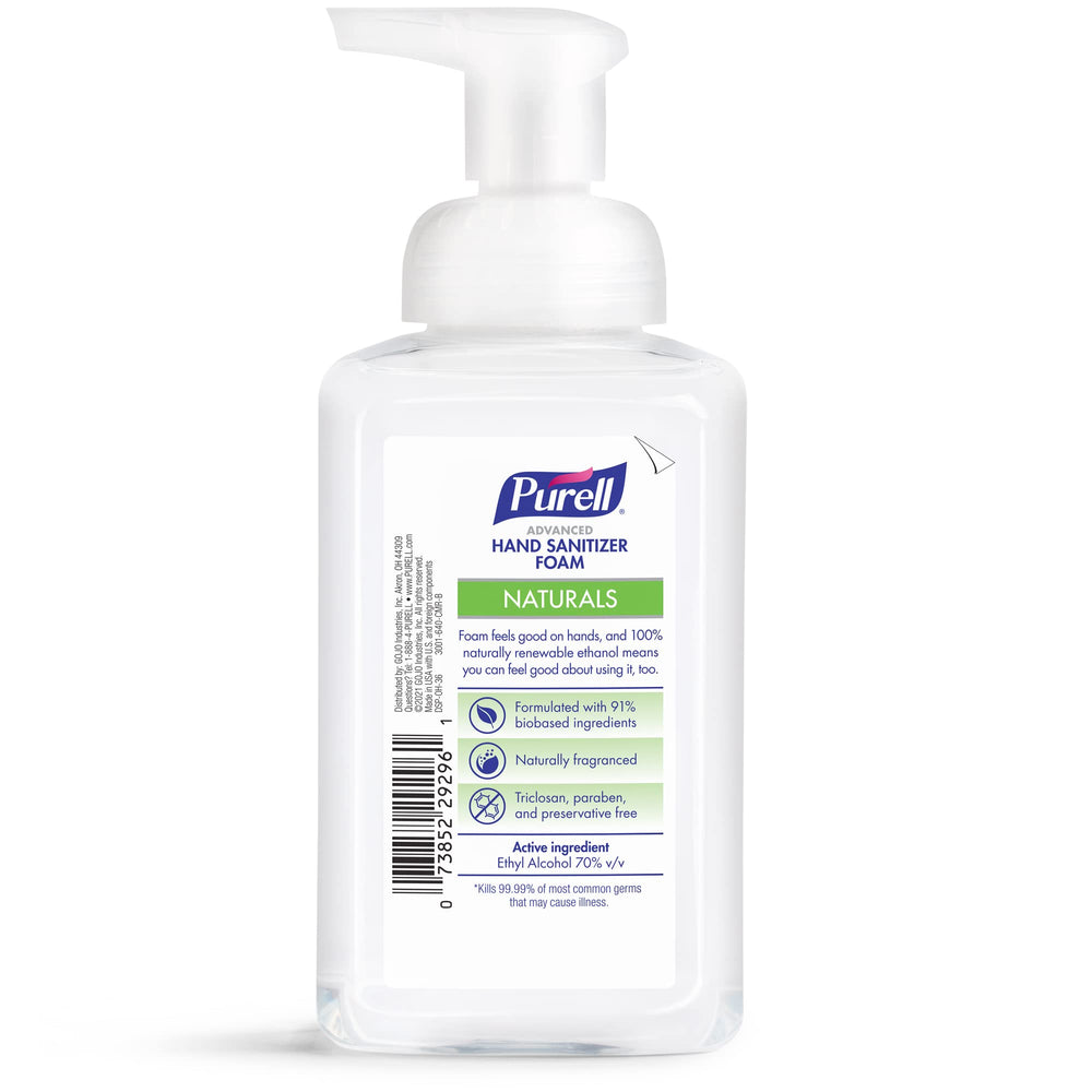 Purell detalle de la bomba para dispensar espuma con control
