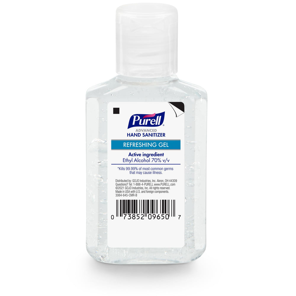 Purell textura del gel en primer plano que muestra humectación visible