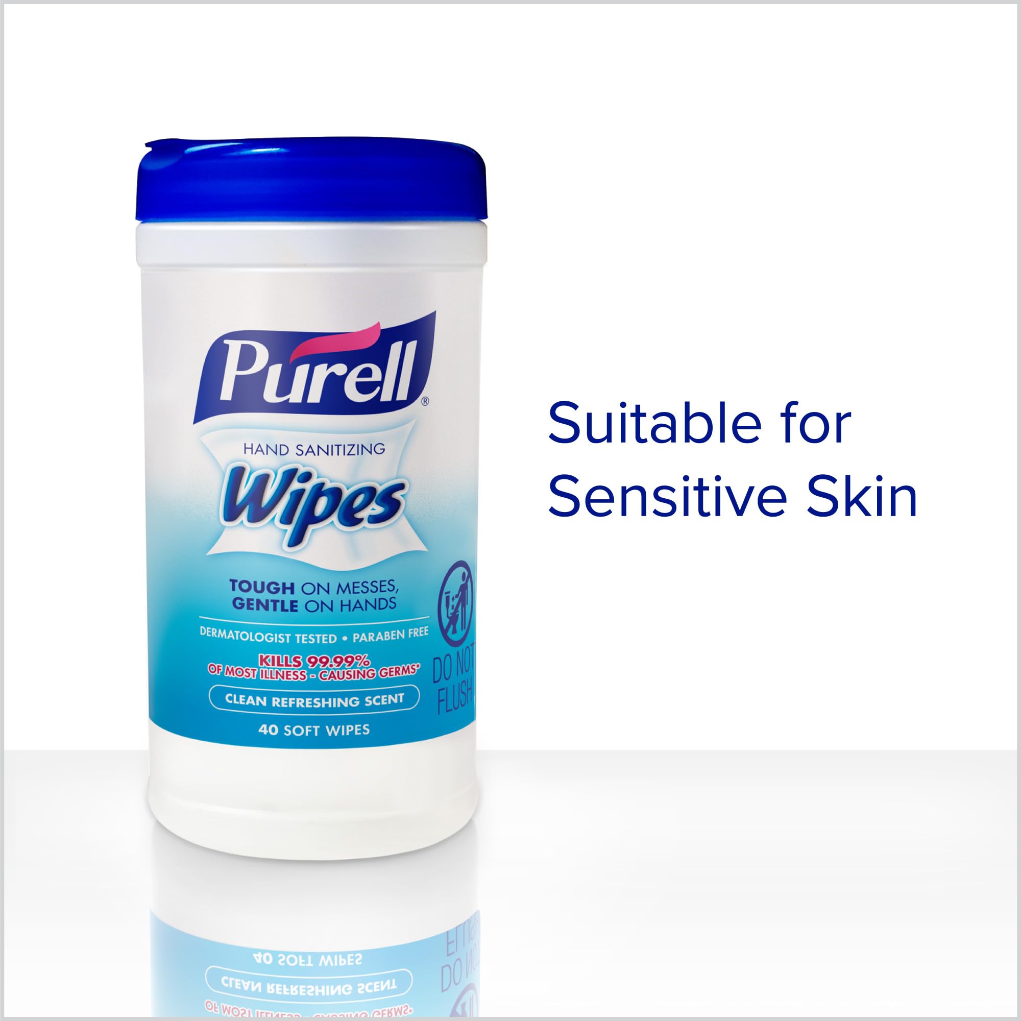 Purell etiqueta con información del producto, instrucciones y precauciones claras