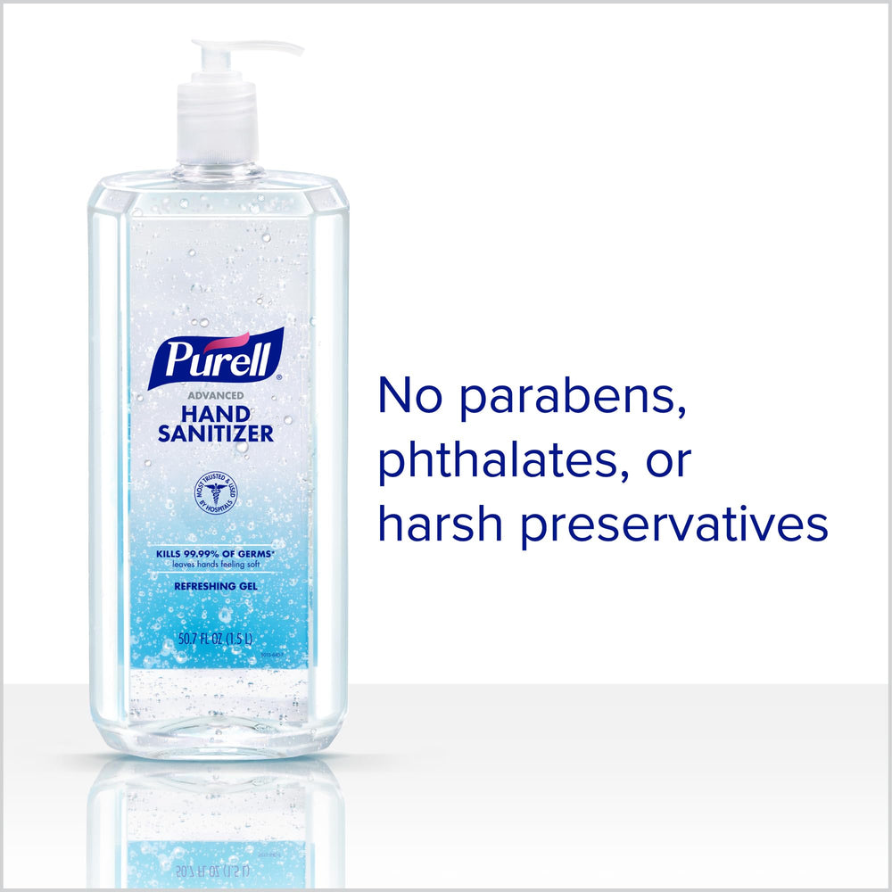 Purell gel en mano en uso rápido y sin sensación pegajosa