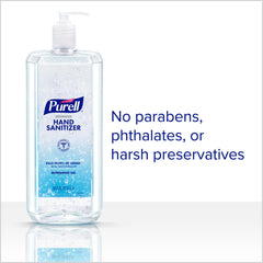 Purell gel en mano en uso rápido y sin sensación pegajosa