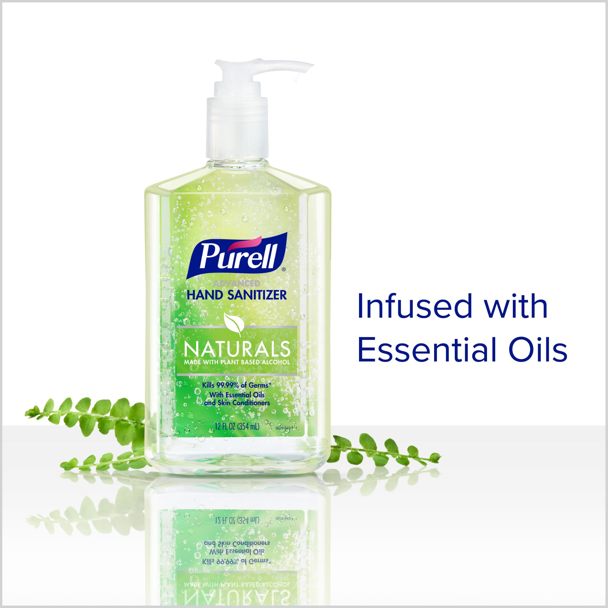Purell Naturals textura del gel mostrando absorción y sensación ligera