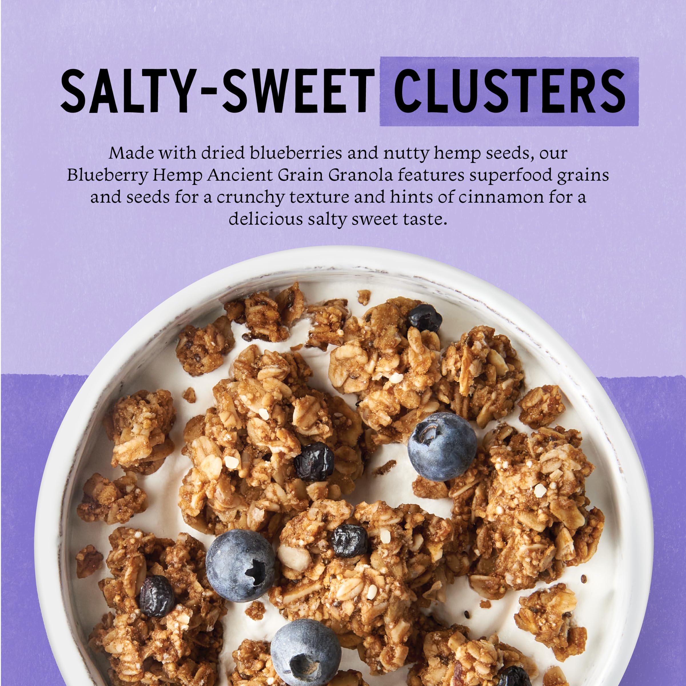 Purely Elizabeth close-up of granola clusters highlighting crunchy texture