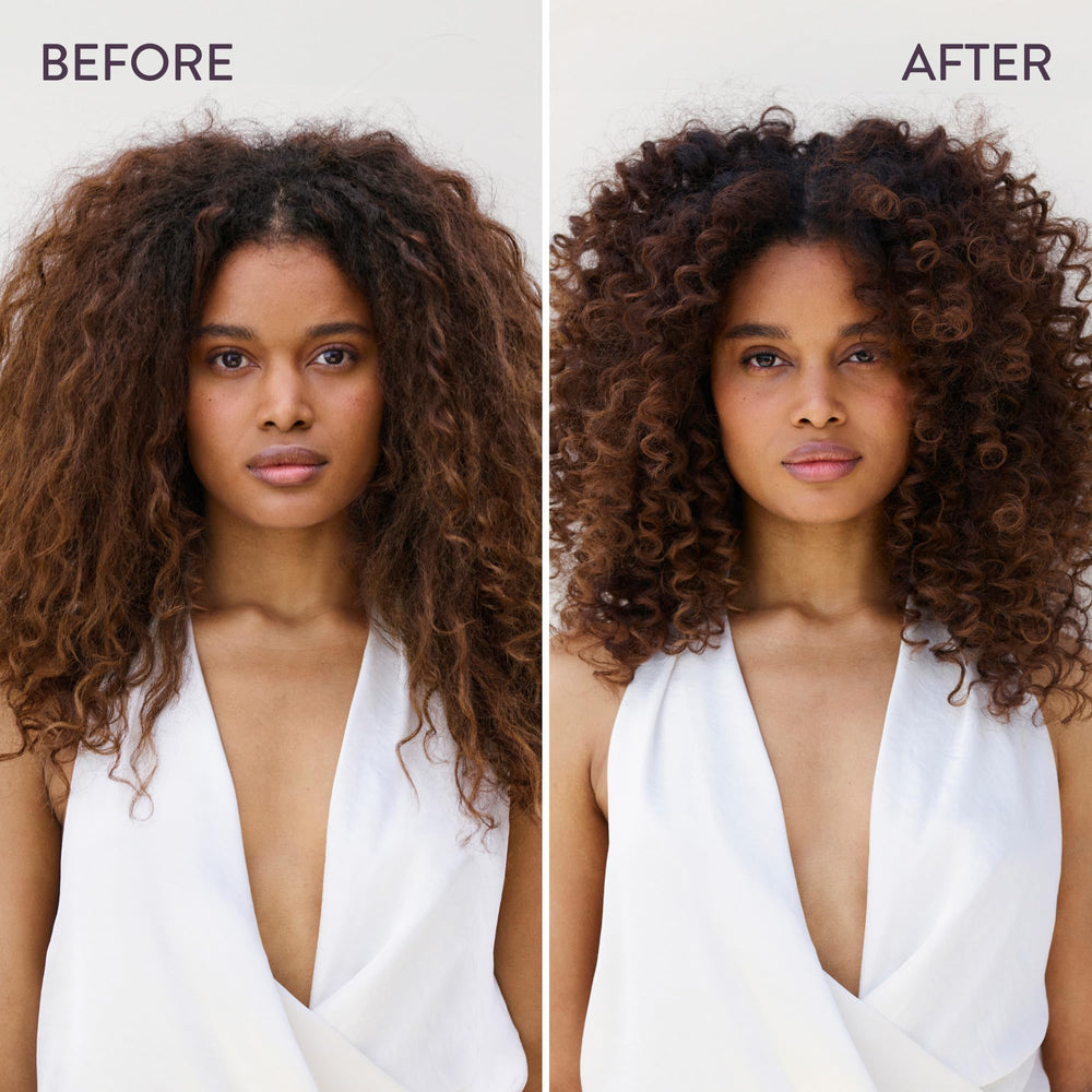 Pureology detalle de etiqueta con ingredientes y claims, beneficio: información clara