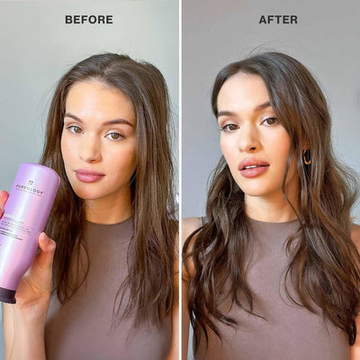 Pureology envase junto a objeto para comparar tamaño conveniente