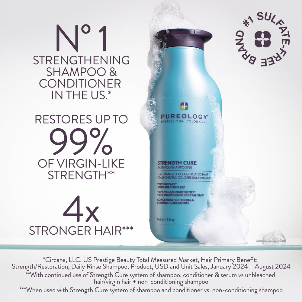 Pureology textura de espuma cremosa que limpia sin resecar, beneficio: limpieza suave