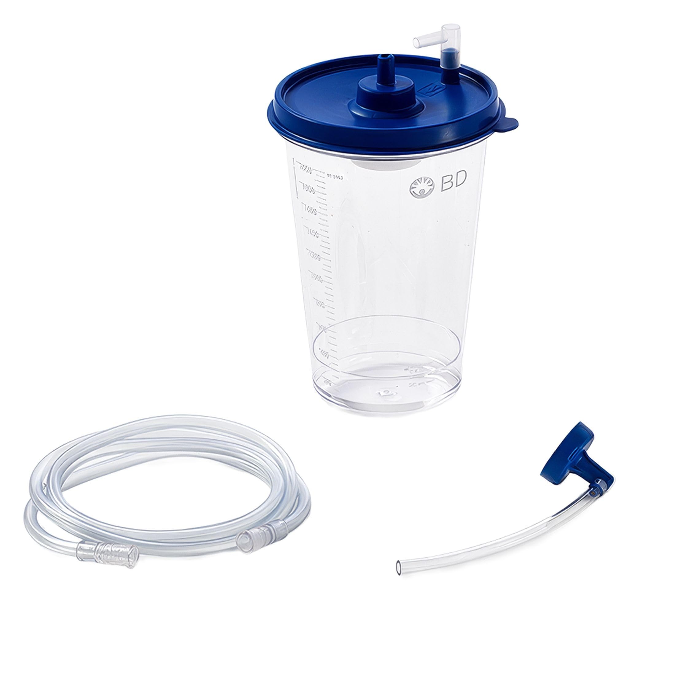PureWick front view of 2000cc canister showing secure lid and capacity benefit