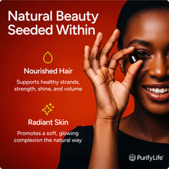 Purify Life primer plano de una gomita resaltando textura y sabor natural