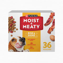 Purina Moist & Meaty sobre frontal mostrando diseño y conveniencia
