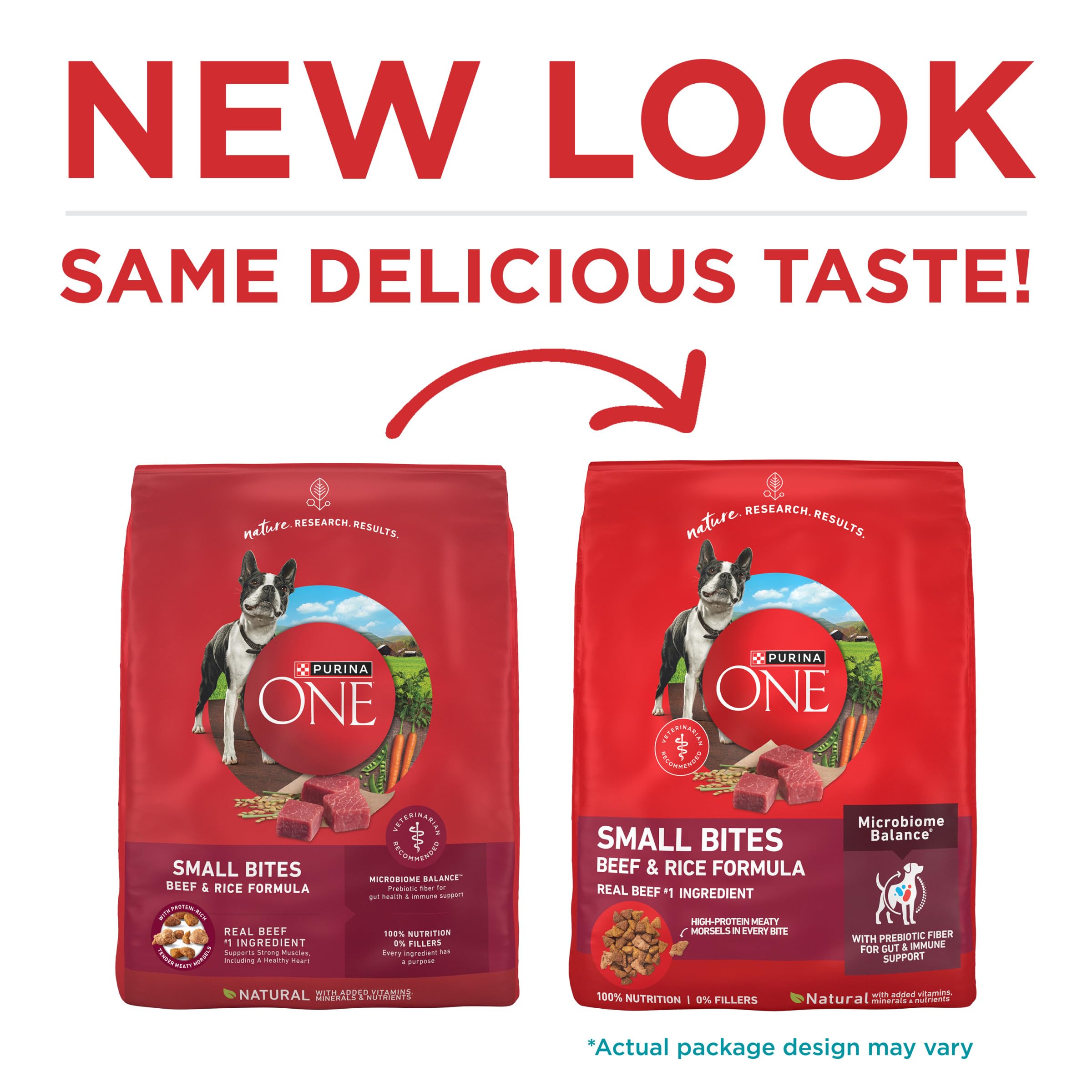 Purina ONE primer plano de croqueta para apreciar textura y digestibilidad