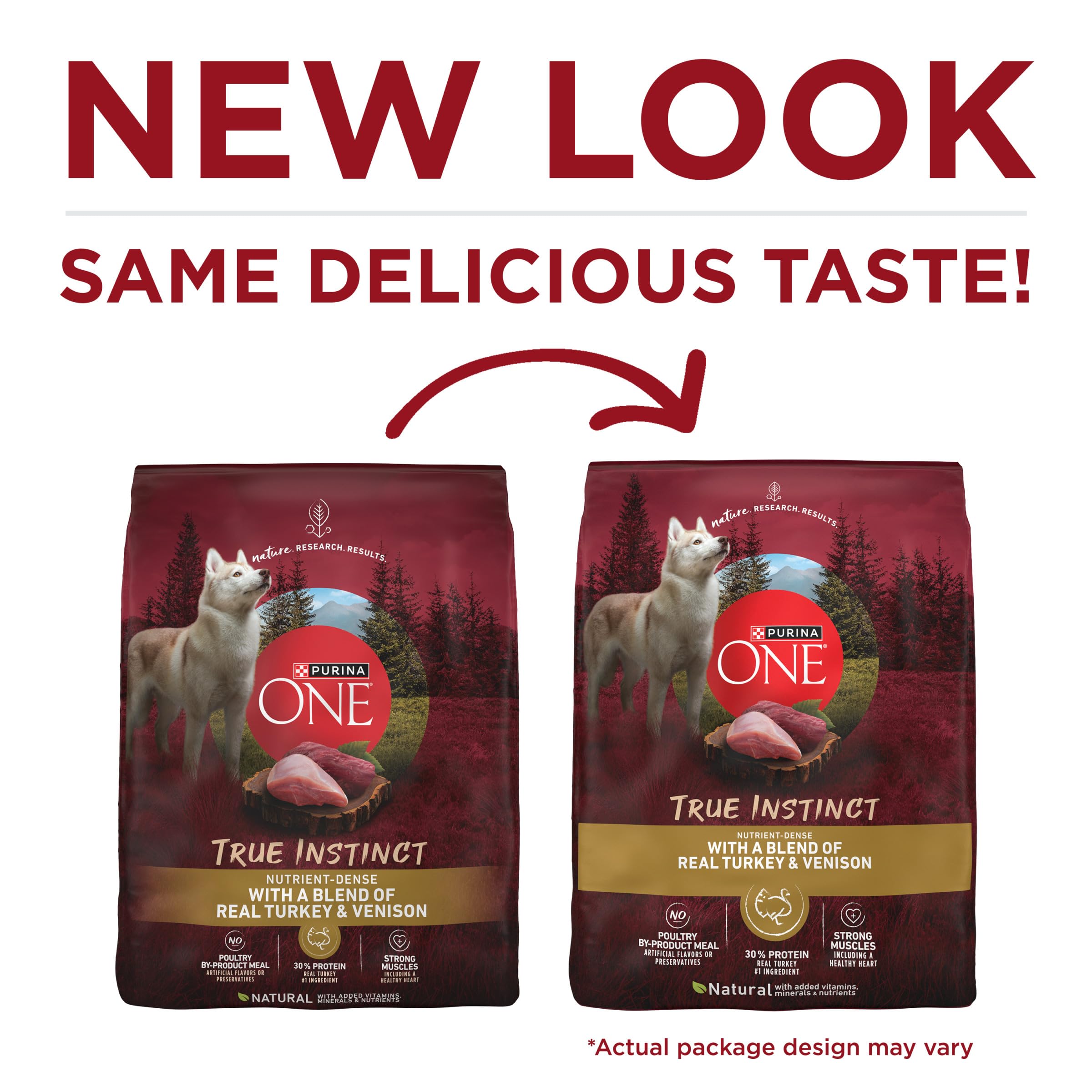 Purina ONE primer plano de croquetas que muestra textura crujiente y aporte proteico