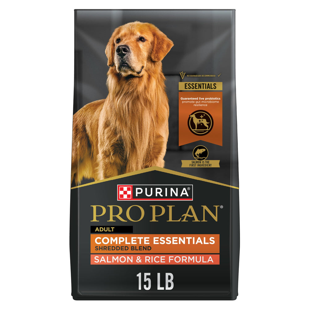 Purina Pro Plan envase frontal mostrando peso y fórmula, facilita elección rápida