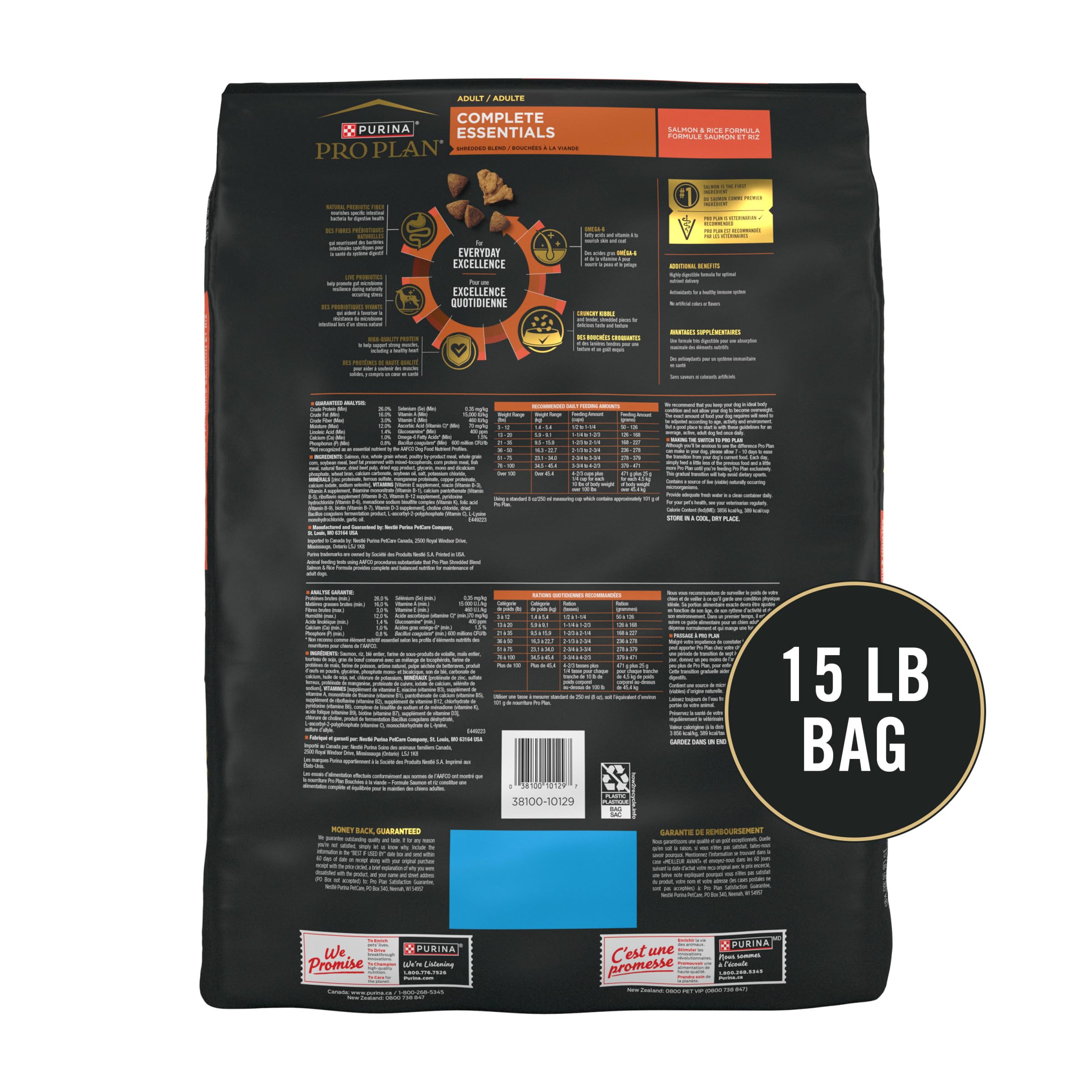 Purina Pro Plan bol con alimento servido, sugiere porción lista y apetecible