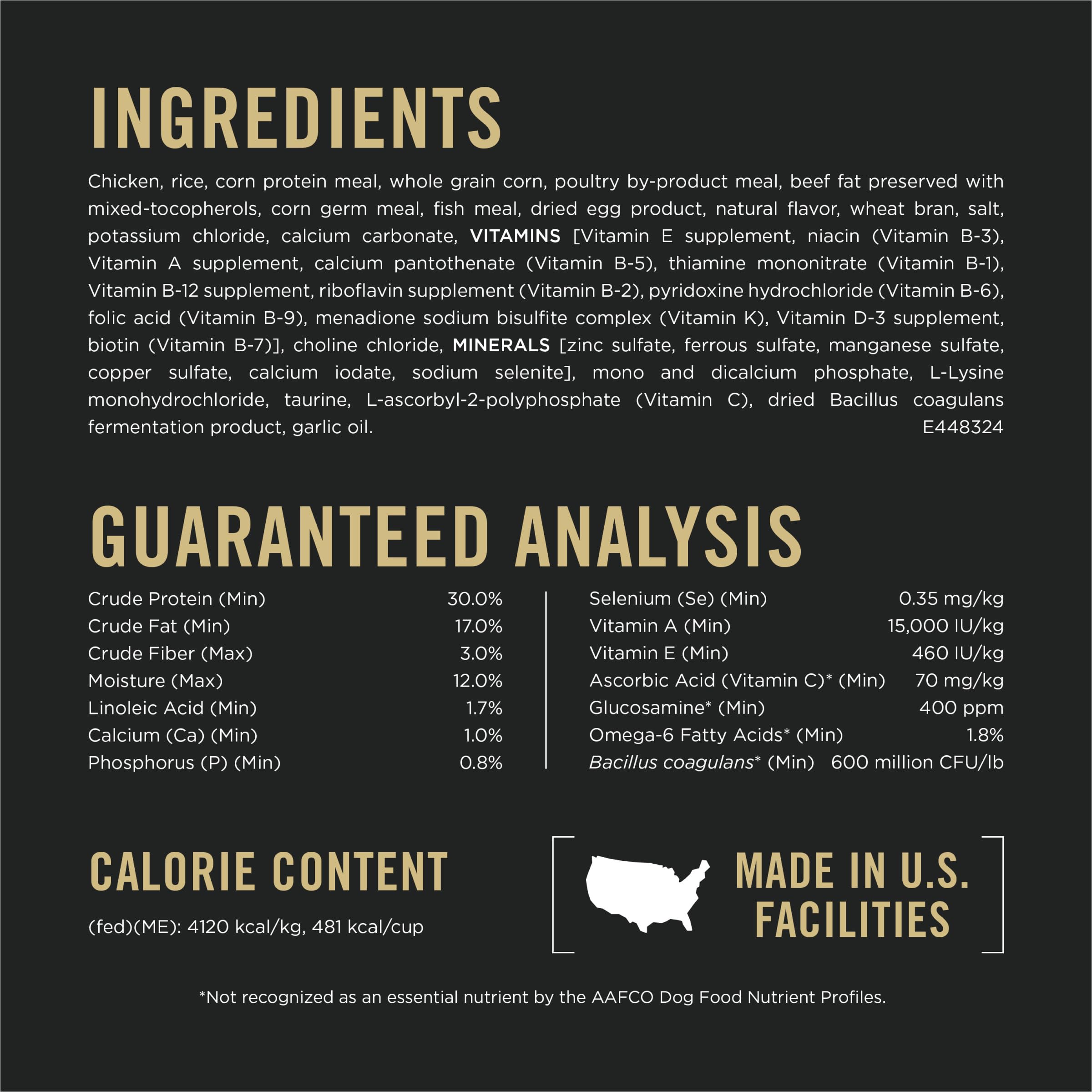 Purina Pro Plan bolsa 5 lb junto a una regla para comparar tamaño de paquete