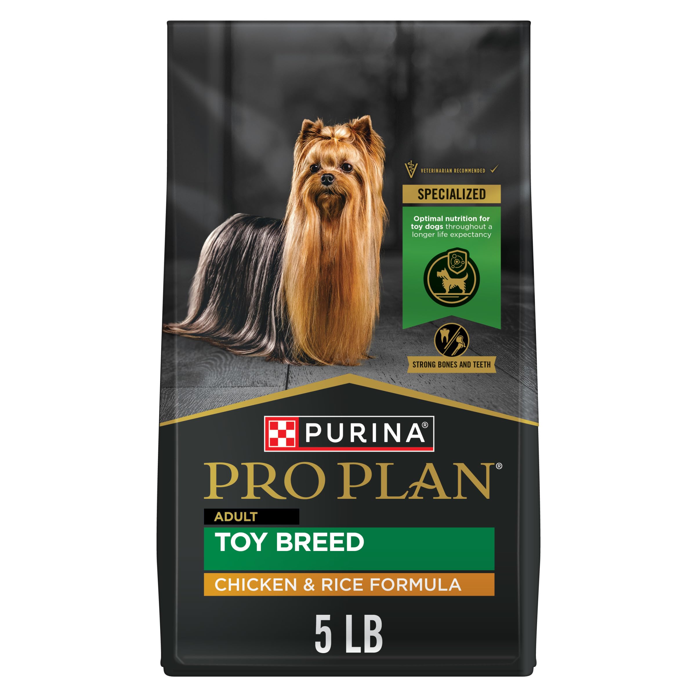 Purina Pro Plan bolsa al frente mostrando presentación 5 lb y beneficio práctico