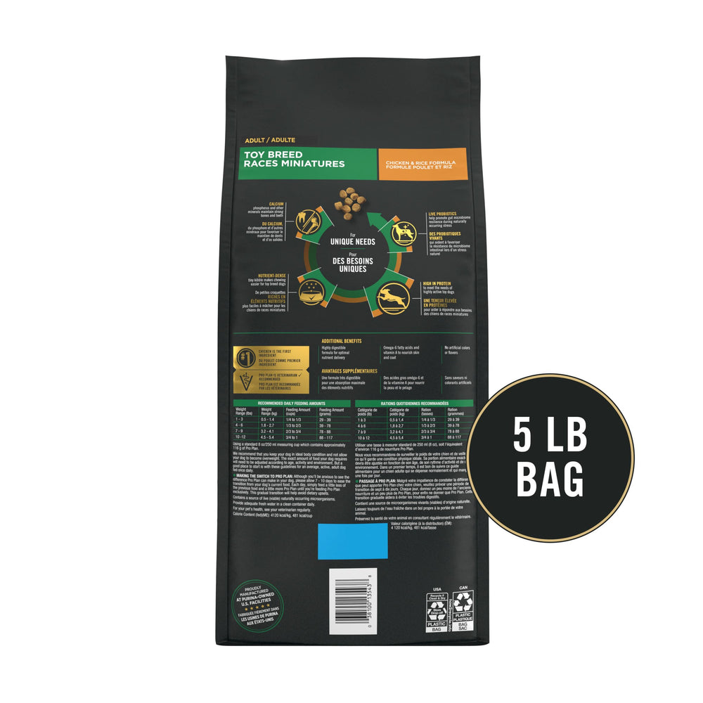 Purina Pro Plan etiqueta nutricional detallada mostrando nutrientes clave