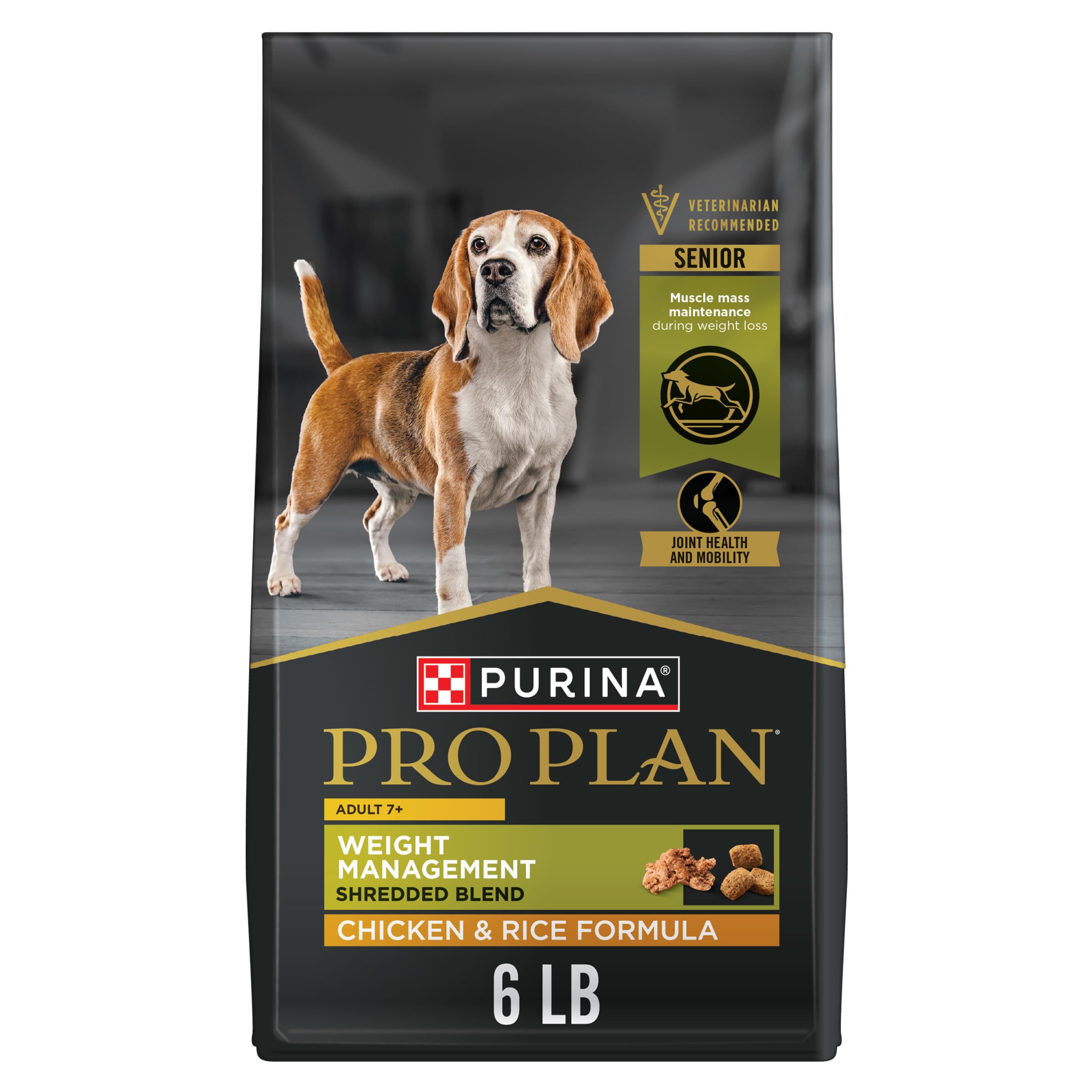 Purina Pro Plan frente de la bolsa mostrando la fórmula y beneficio de control de peso