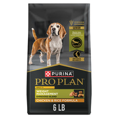 Purina Pro Plan frente de la bolsa mostrando la fórmula y beneficio de control de peso