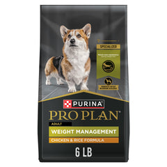 Purina Pro Plan frente del empaque mostrando fórmula para control de peso