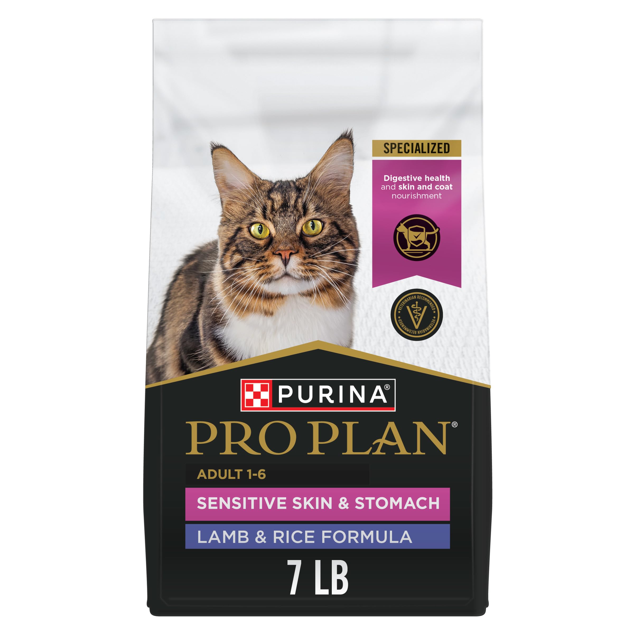 Purina Pro Plan frente del paquete mostrando el producto y beneficios