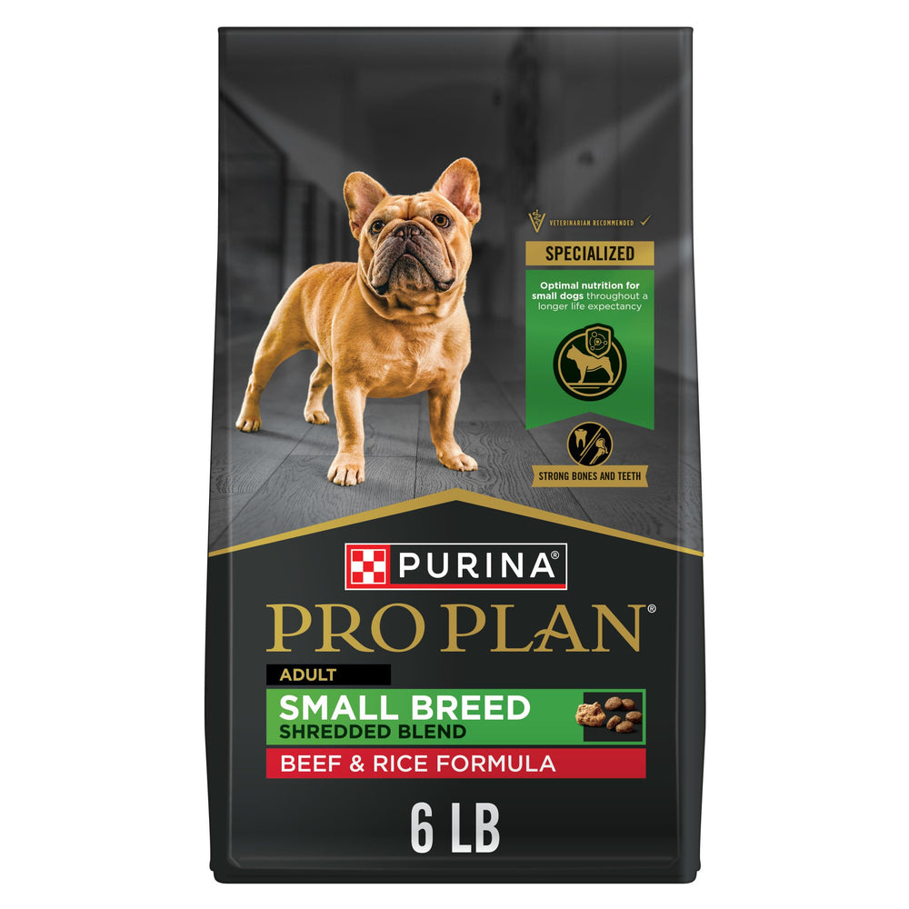 Purina Pro Plan front packaging showing 6 lb bag and benefits