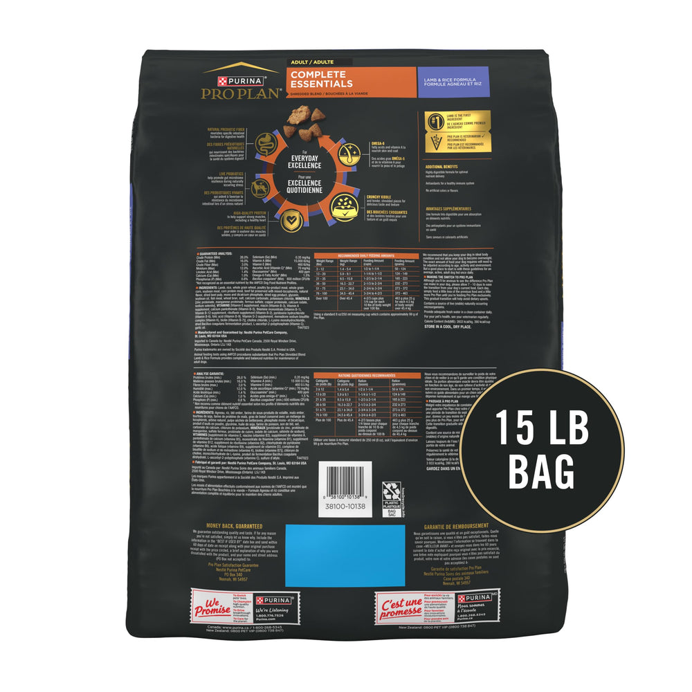 Purina Pro Plan real lamb ingredient focus promoting protein benefit