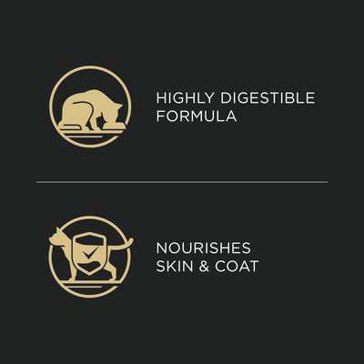 Purina Pro Plan pollo real como ingrediente principal, proteína digerible