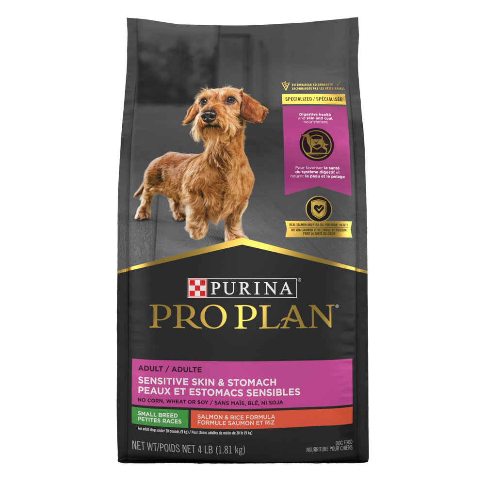 Purina Pro Plan ingredientes salmón y arroz resaltando calidad proteica