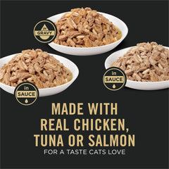 Purina Pro Plan lata abierta con textura de ingredientes y beneficio alta proteína