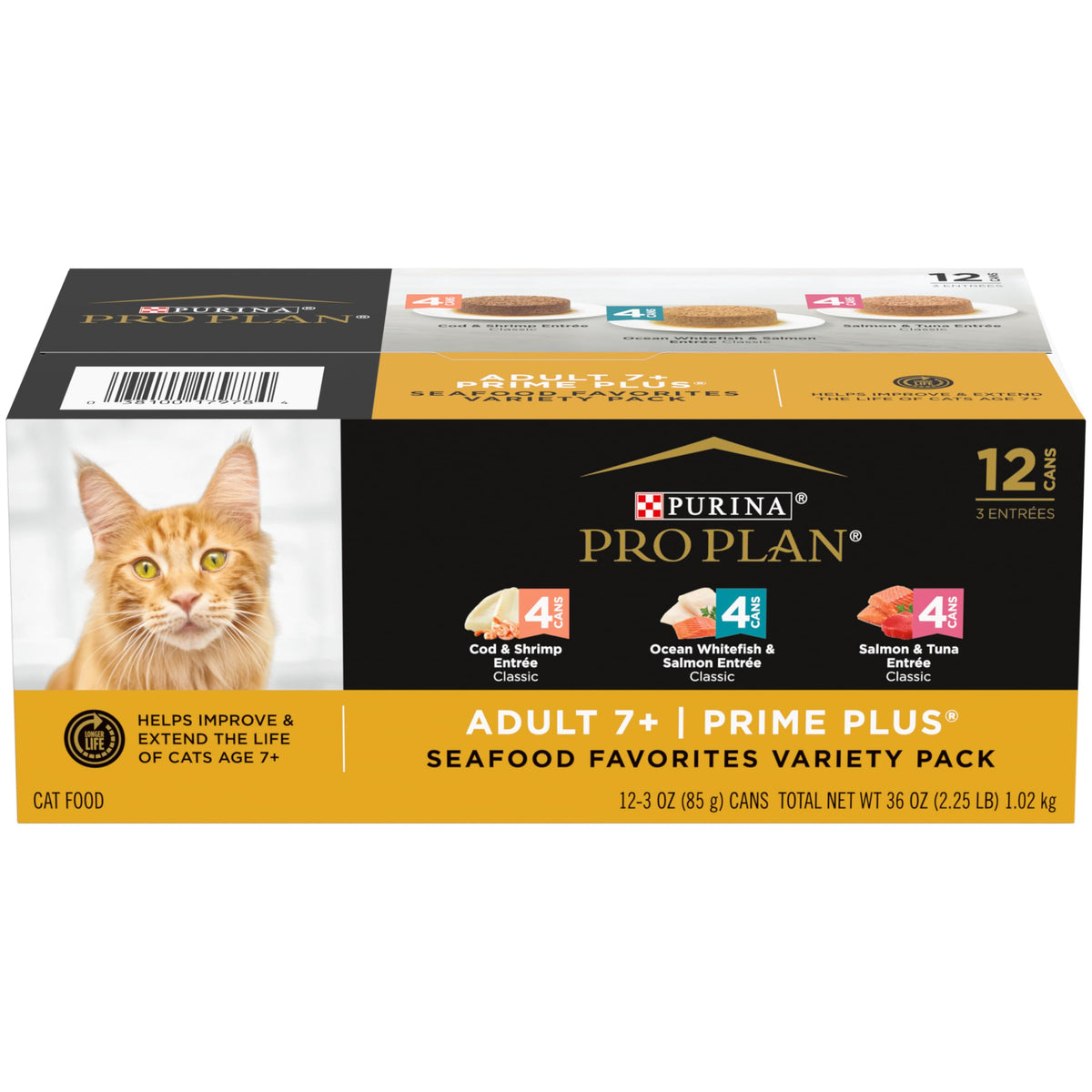 Purina Pro Plan lata frontal mostrando la marca y beneficio nutricional