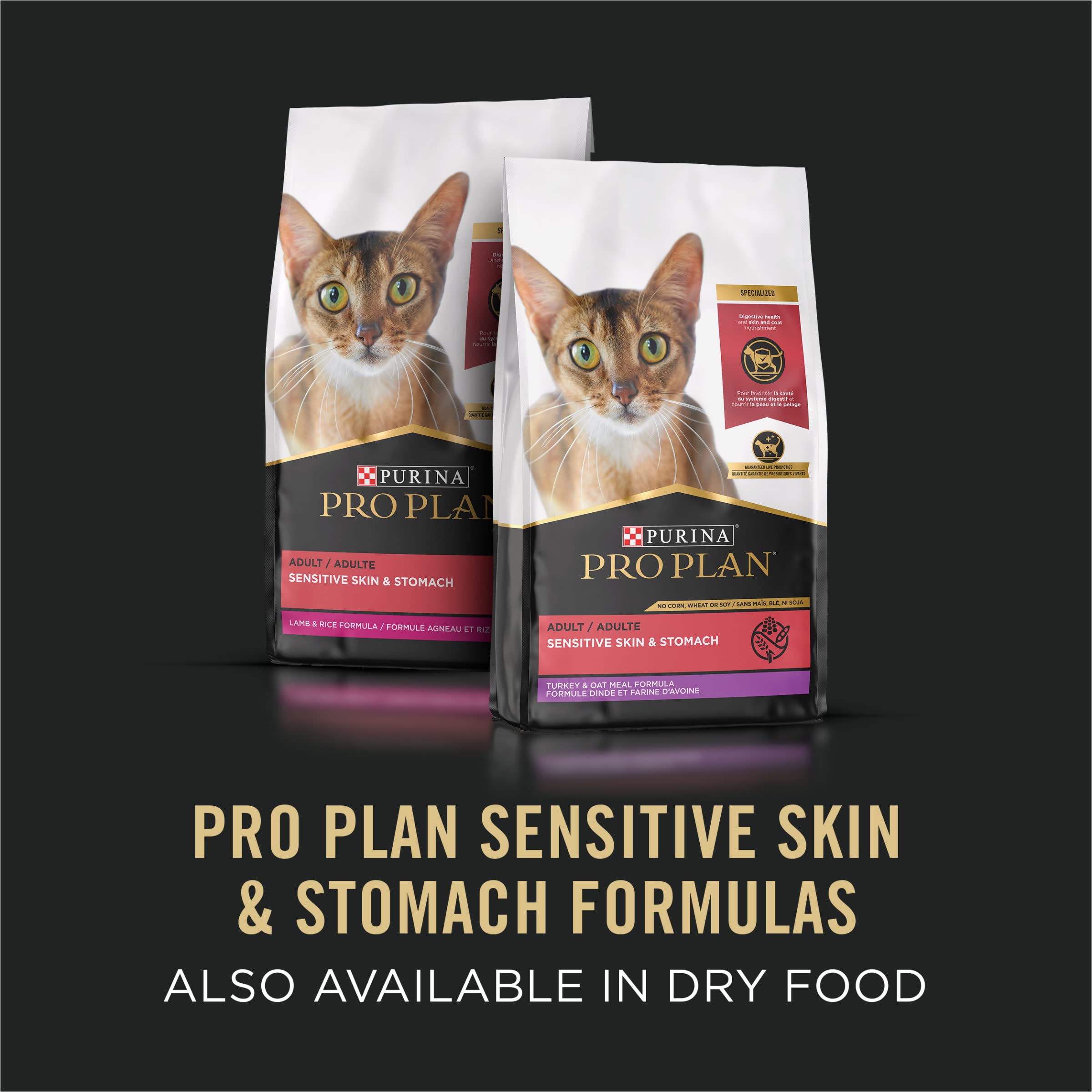 Purina Pro Plan etiqueta nutricional mostrando vitaminas y taurina