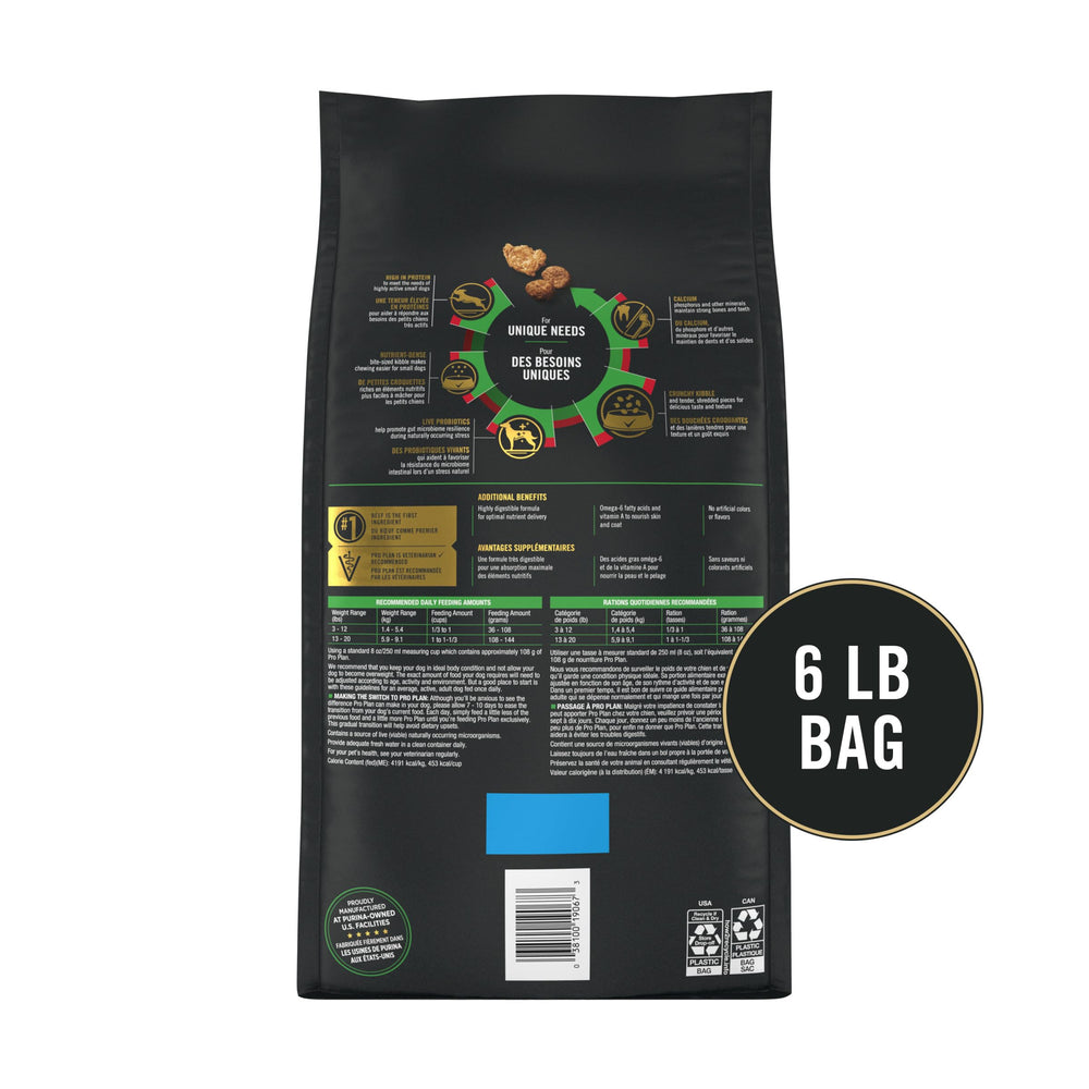 Purina Pro Plan nutrition label showing minerals and probiotics