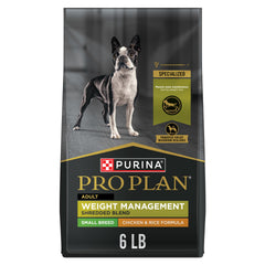 Purina Pro Plan front packaging showing weight-control benefits