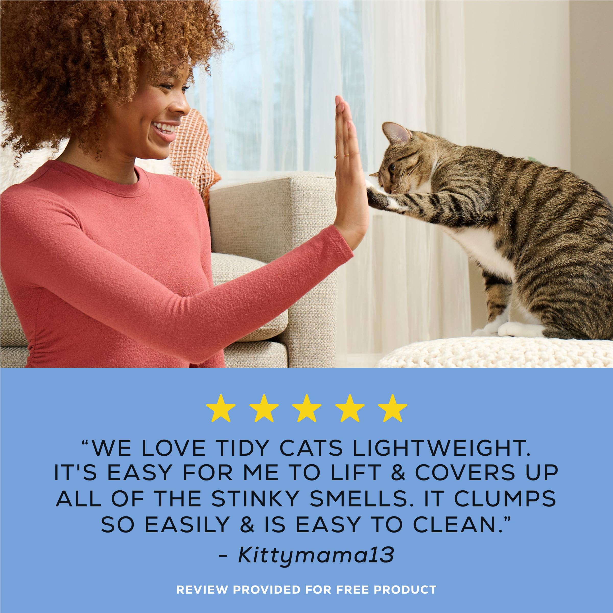 Purina Tidy Cats caja y saco con aroma a lino limpio presentado