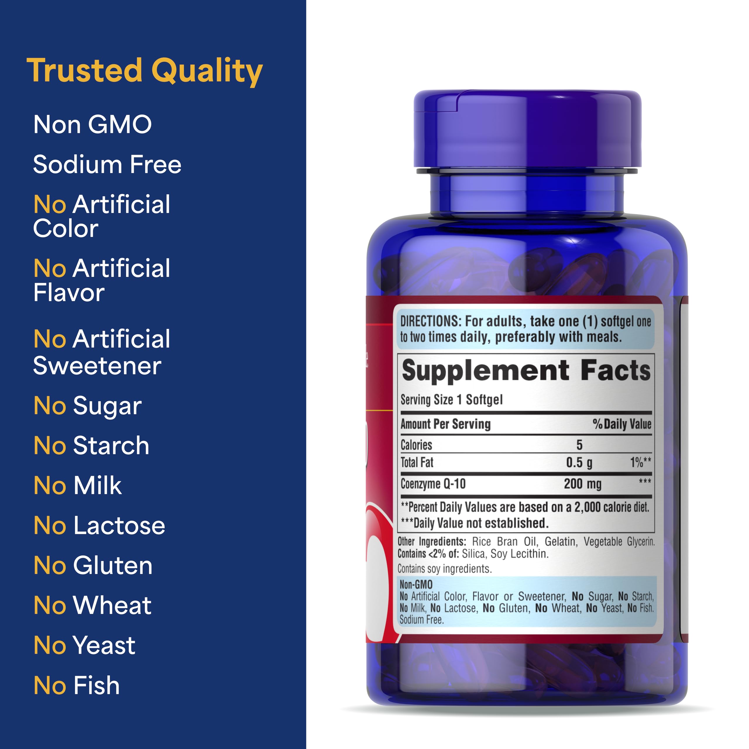 Puritan's Pride softgels en superficie estilo vida para uso cotidiano