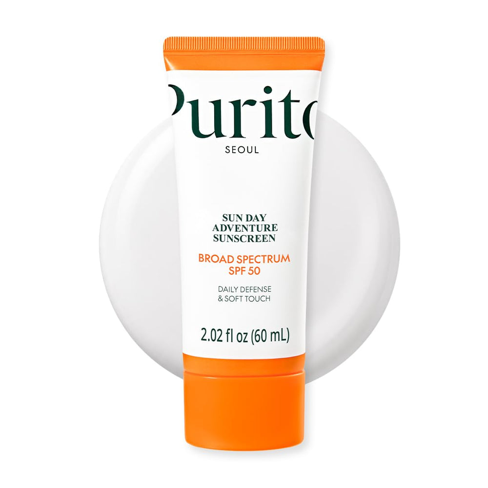 PURITO frontal del envase mostrando diseño y protección SPF 50