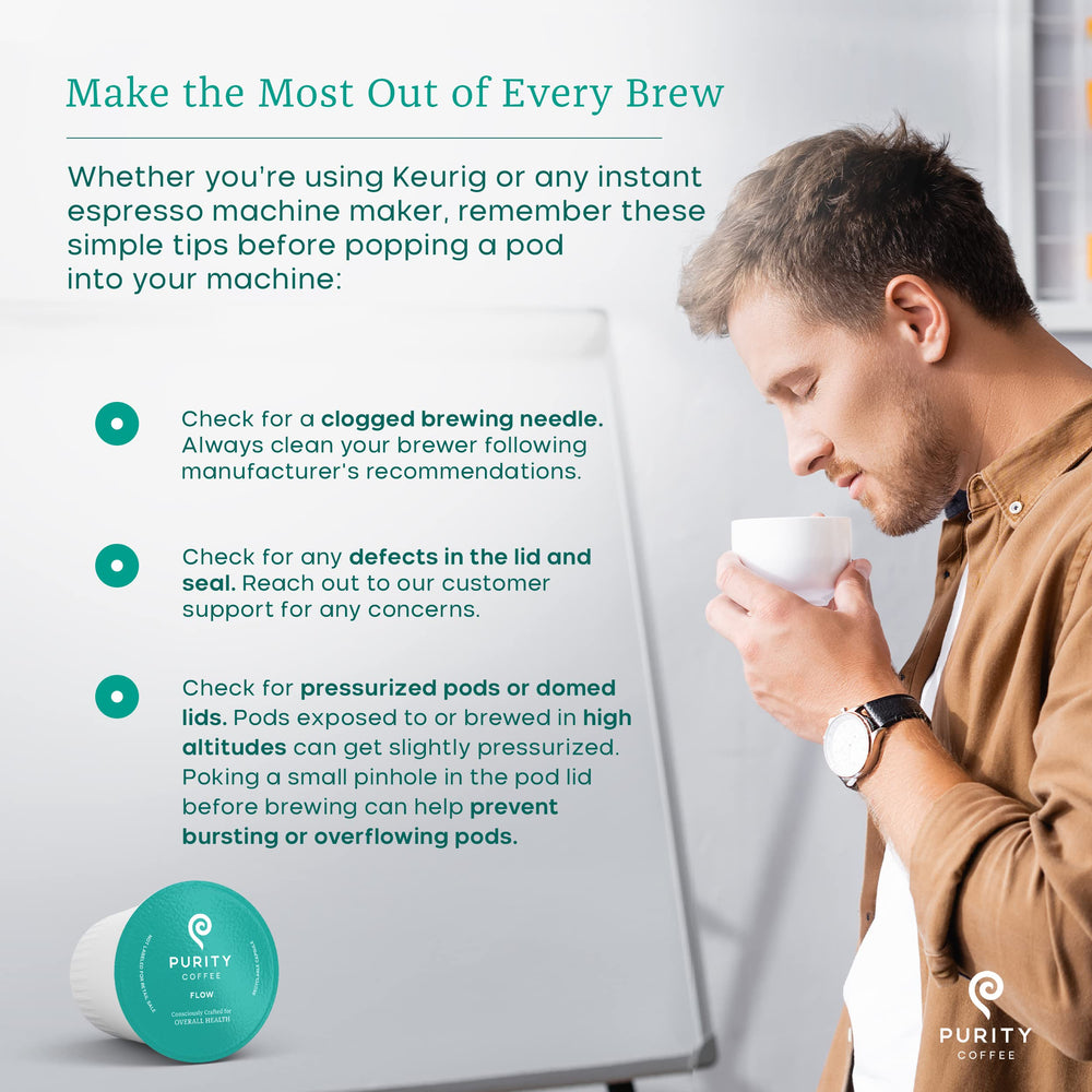 PURITY COFFEE etiqueta con certificaciones que respalda sostenibilidad