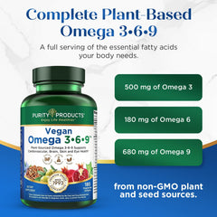 Purity Products semillas y aceites usados, muestra origen vegetal y pureza