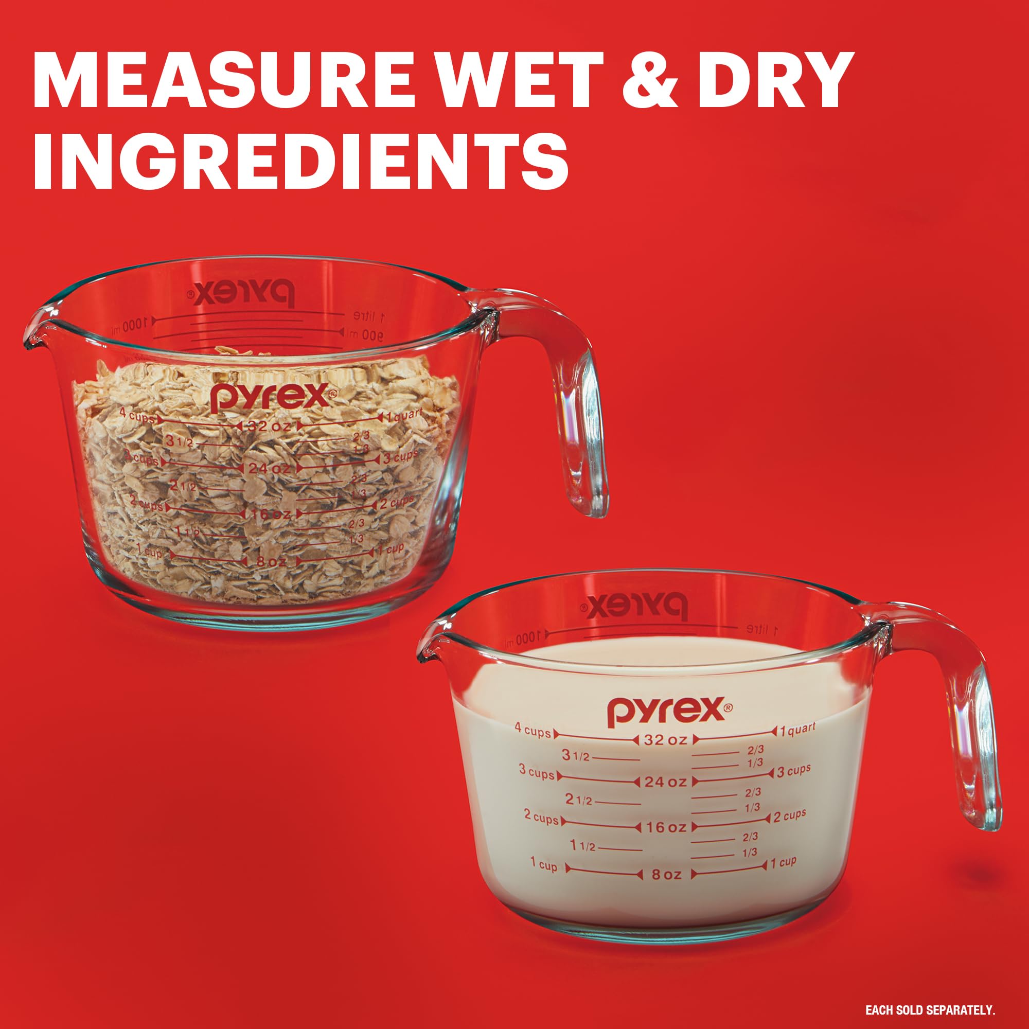 Pyrex handle and spout detail showing comfortable grip and drip-free pouring