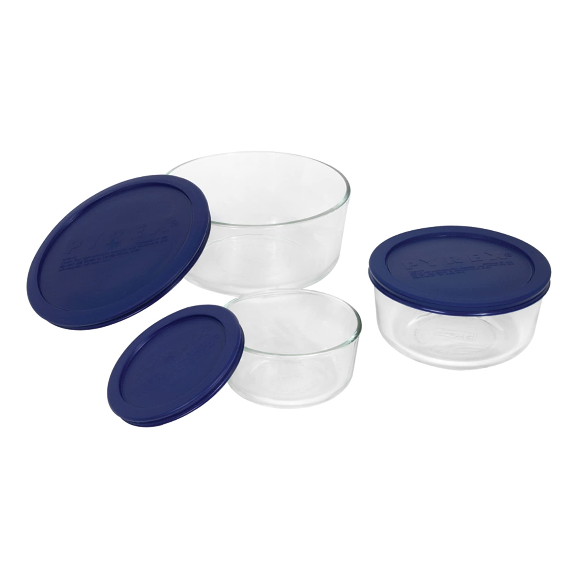 Pyrex recipientes con ensalada listos para servir y conservar frescura