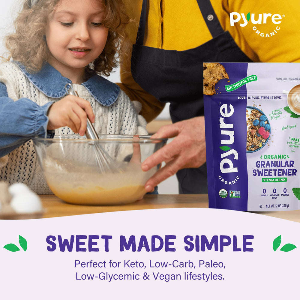 Pyure etiqueta con ingredientes orgánicos y certificaciones claras