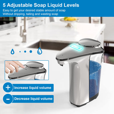 PZOTRUF depósito transparente de 500 ml que facilita ver el nivel de jabón