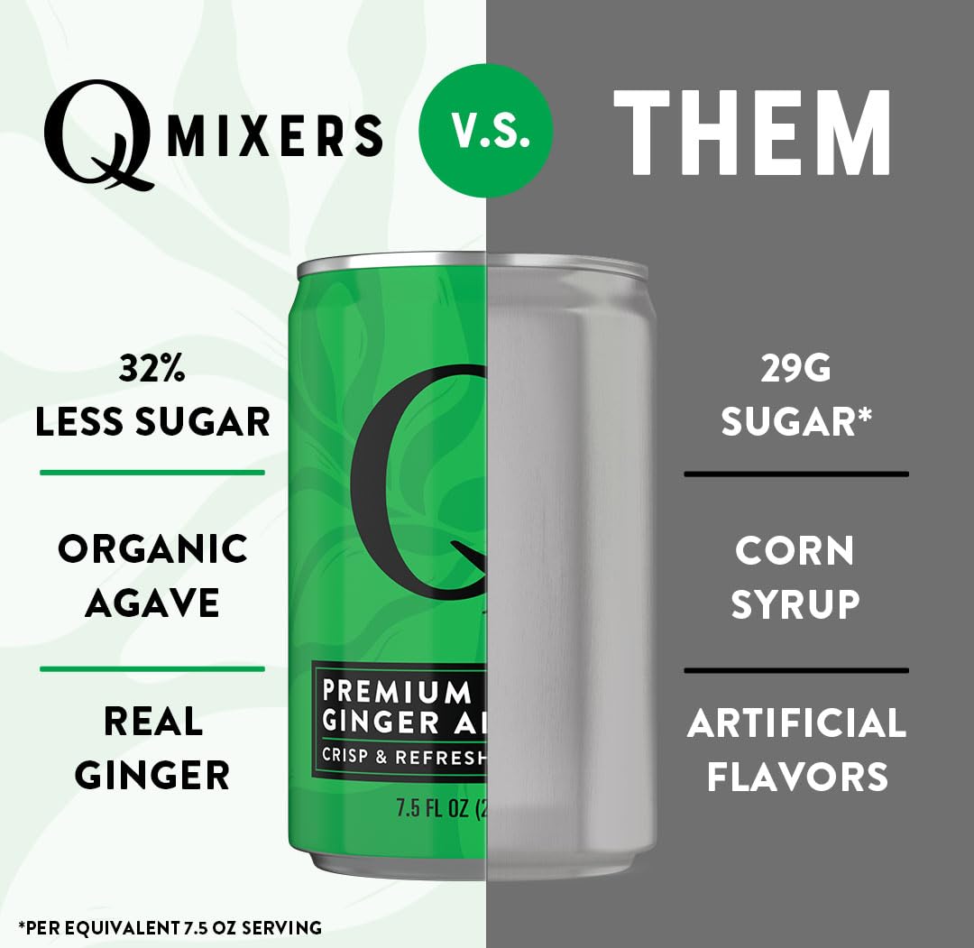 Q MIXERS jengibre y agave juntos ilustrando sabor auténtico