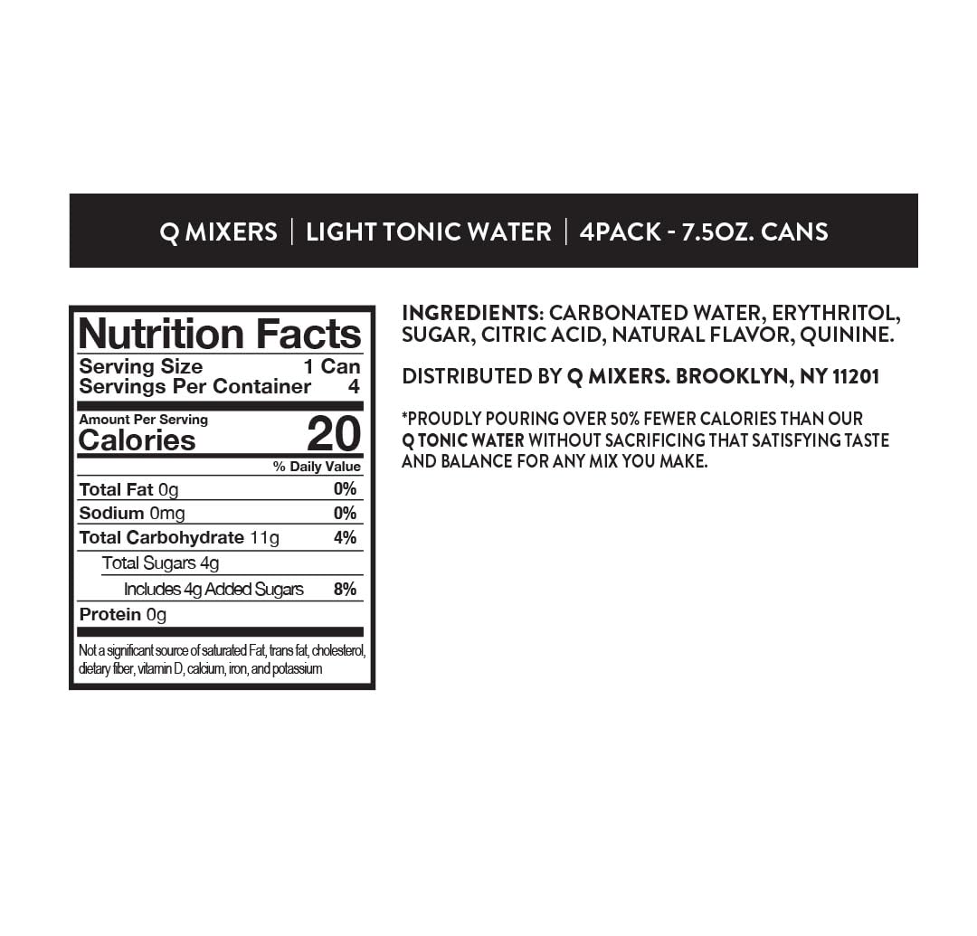 Q MIXERS close-up bubbles on tonic, highlights bright fizz and texture