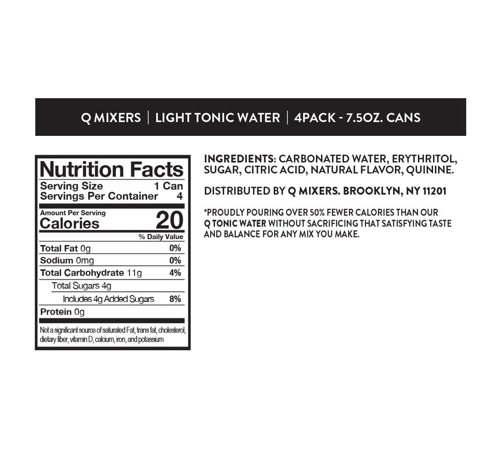 Q MIXERS close-up bubbles on tonic, highlights bright fizz and texture