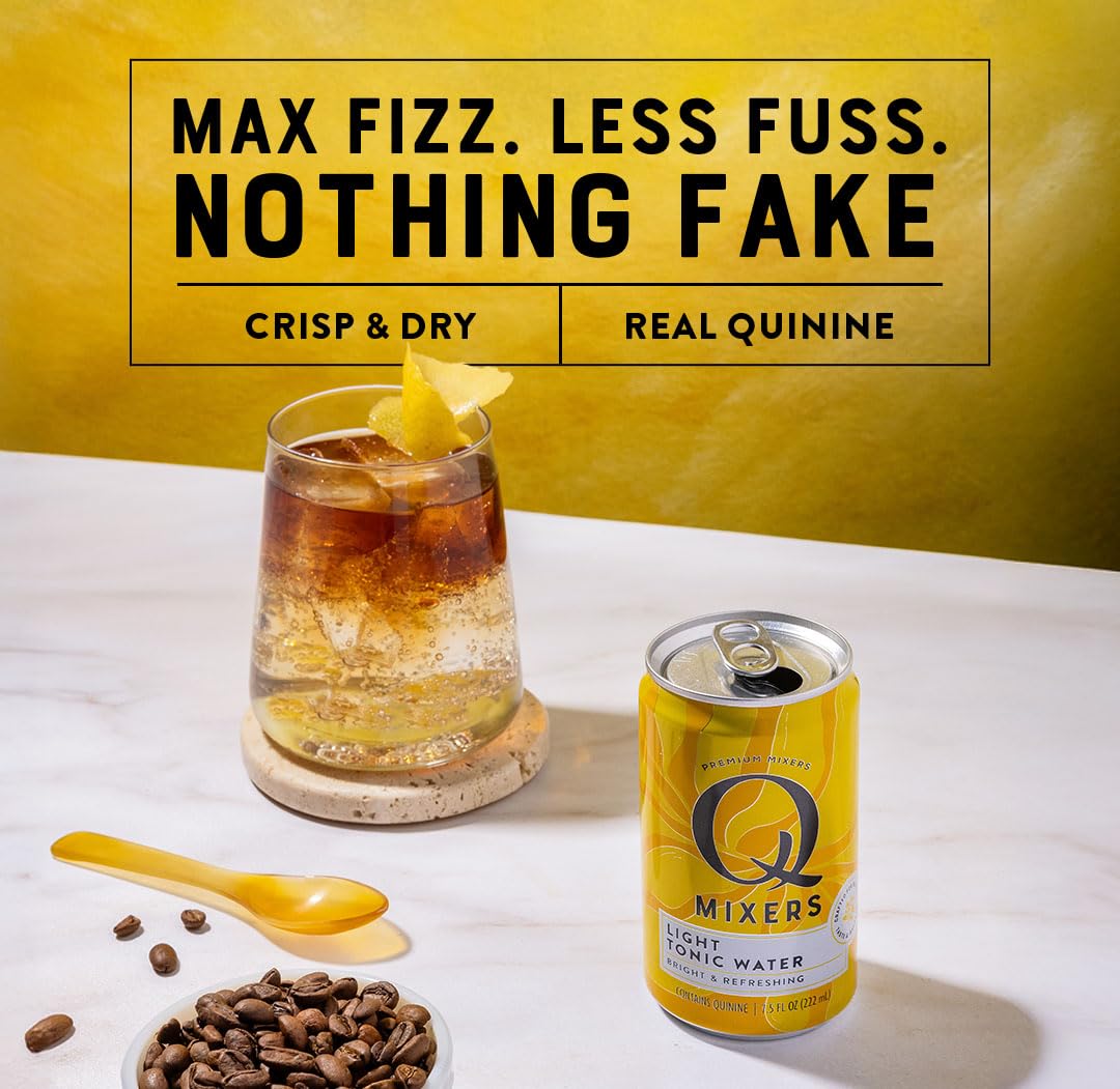Q MIXERS cans in a picnic setting, perfect for outdoor gatherings without glass